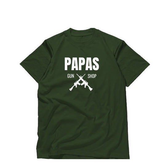 "AAA" PAPA'S GUN SHOP T-SHIRTS