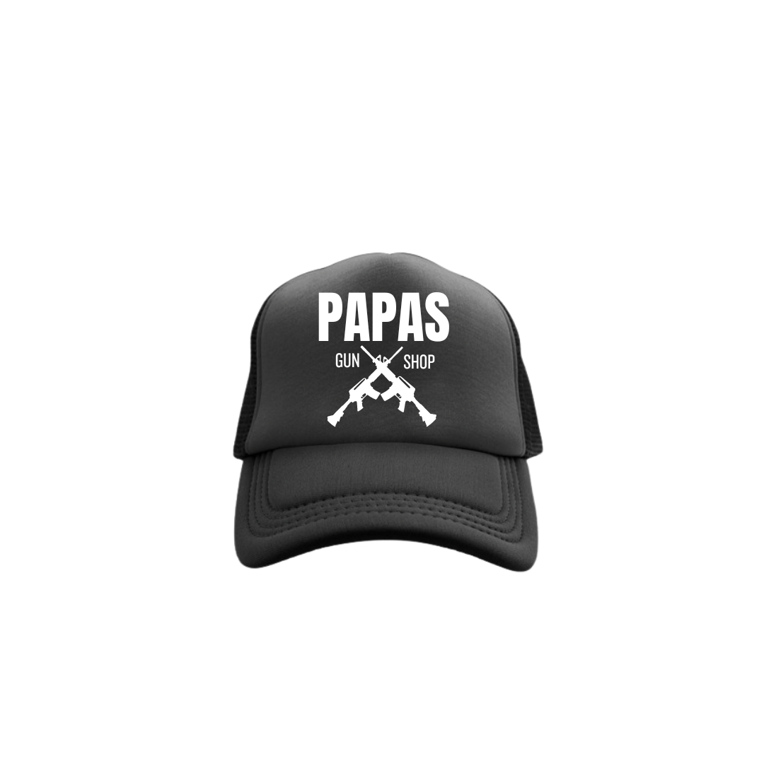 "AAA" PAPA'S GUN SHOP TRUCKER HAT
