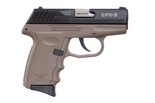 SCCY INDUSTRIES CPX-3 380ACP BLK/FDE 10+1 FDE POLYMER FRAME|NO SAFETY 380 ACP